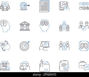 Geschäftspartner stellen die Symbolsammlung vor. Partner, Unternehmen, Handel, Allianz, Partnerschaften, Joint-Venture-, Trading-Vektor- und Illustrationskonzept Stock Vektor