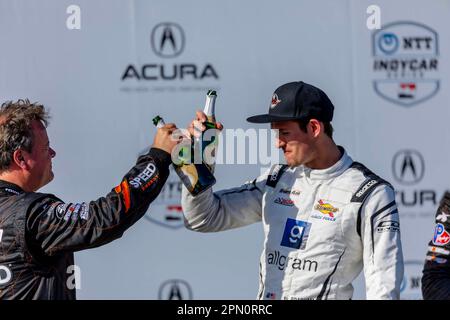 Long Beach, Kalifornien, USA. 15. April 2023. Die Straßen von Long Beach sind Austragungsort der Stadion Super Trucks für den Acura Grand Prix von Long Beach in Long Beach, CA, USA. (Kreditbild: © Walter G. Arce Sr./ZUMA Press Wire) NUR REDAKTIONELLE VERWENDUNG! Nicht für den kommerziellen GEBRAUCH! Kredit: ZUMA Press, Inc./Alamy Live News Stockfoto