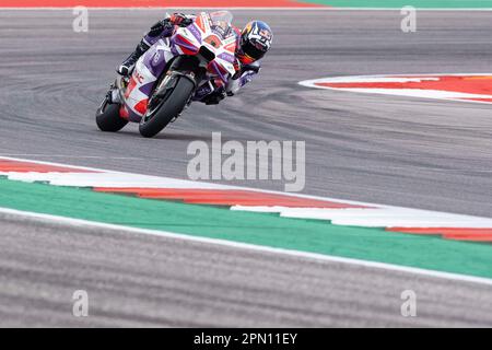 Amerika, Austin, Texas, USA. 15. April 2023. Johann Zarco (5) mit Prima Pramac Racing bei der Qualifizierung beim Red Bull Grand Prix of the Americas, Circuit of the Americas, Austin, Texas. Mario Cantu/CSM/Alamy Live News Stockfoto