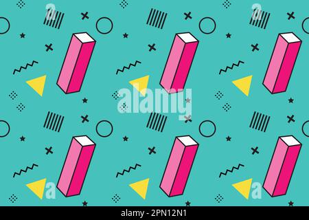 Abstrakte geometrische 3D-Vektorformen. Memphis setzt isometrische geometrische Abbildungen und Formulare. Dekorative isometrische und Hipster-memphis-Formen. Vektordarstellung Stock Vektor