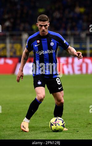 Mailand, Italien. 16. April 2023 Während der Serie Ein Fußballspiel zwischen dem FC Internazionale und dem AC Monza. Kredit: Nicolò Campo/Alamy Live News Stockfoto