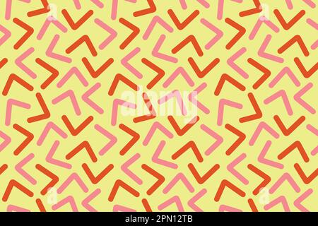 Abstraktes Muster mit heller Kontur. Nahtloses Vektormuster mit handgezeichneten Kritzelstreifen. Moderner Hipster-Hintergrund für Textil-, Tapeten- und Oberflächendesign. Vektordarstellung Stock Vektor