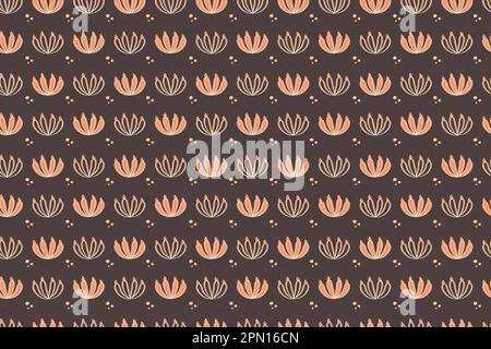 Herbstblätter, nahtloses abstraktes Herbstmuster im skandinavischen Stil, niedliches und bescheidenes Konzept, großartig für Dekor, Stoffdruck und Inneneinrichtung. Vektordarstellung Stock Vektor