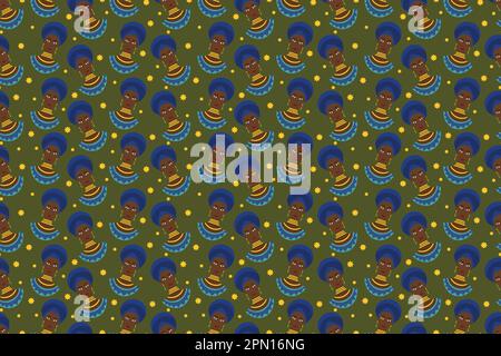 Muster Afrikanischer Vintage-Vektor Nahtloses geometrisches Design mit ethnischen Mustern. Azteken Teppich Mandala Ornament boho Chevron Textil Dekoration Tapete. Vektordarstellung Stock Vektor