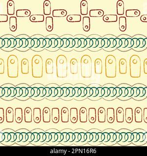Afrikanische ethnische Traditionsmuster. Nahtlos schöne Kitenge, Chitenge, holländischer Wachsstil. Farbenfrohes Modedesign. Geometrisches abstraktes Motiv. Afrikanische Wachsabdrücke. Vektordarstellung Stock Vektor