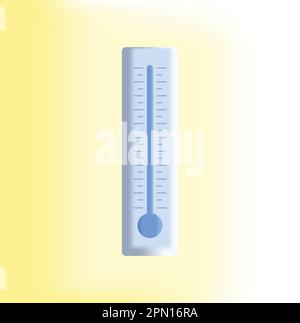 Temperatur-3D-Grafik, flache Darstellung für pharmazeutisches medizinisches Business-Marketing Stock Vektor
