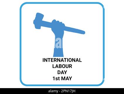Internationaler Tag Der Arbeit. 1. Mai. Urlaubskonzept. Vorlage für Hintergrund, Banner, Karte, Poster mit Texteindruck. Stock Vektor