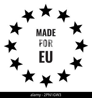 Für EU-Abzeichen oder Sternzeichen Stock Vektor