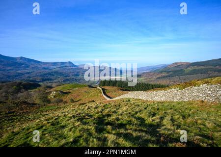Malerischer Landschaftsblick im Snowdonia-Nationalpark Stockfoto
