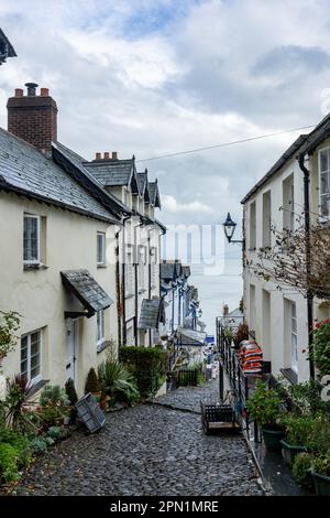 Das Dorf Clovelly am 29. Oktober 2022 in Devon, England. Clovelly ist ein privates Dorf ohne Autozugang. Kredit: SMP News Stockfoto