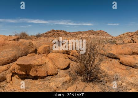 Granitfelsformationen am Spitzkoppe in Namibia Stockfoto