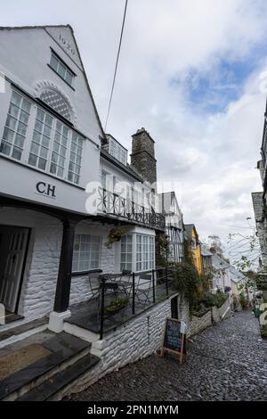 Das Dorf Clovelly am 29. Oktober 2022 in Devon, England. Clovelly ist ein privates Dorf ohne Autozugang. Kredit: SMP News Stockfoto