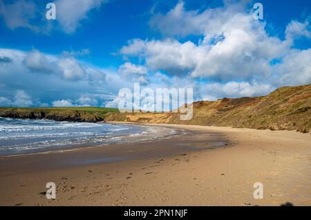 Whistling Sands Beach, Llyn Peninsula, Wales Stockfoto