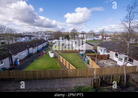 stadthäuser am abbotsford Drive, Glenrothes Stockfoto