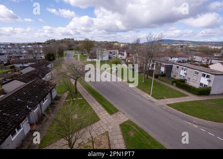 stadthäuser am abbotsford Drive, Glenrothes Stockfoto