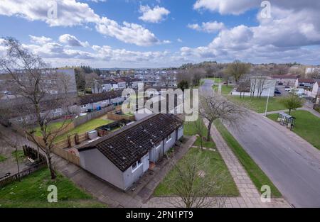 stadthäuser am abbotsford Drive, Glenrothes Stockfoto