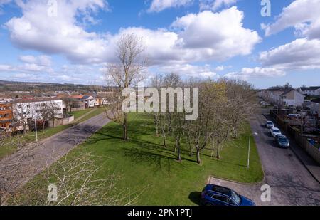 stadthäuser am abbotsford Drive, Glenrothes Stockfoto