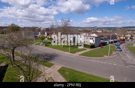 stadthäuser am abbotsford Drive, Glenrothes Stockfoto