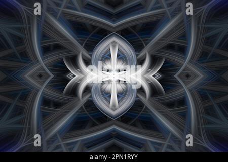 Abstraktes Design in Grau und Blau Stockfoto