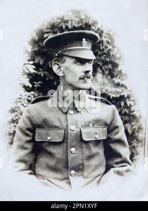 Ein Veteran des Burerkrieges im Norfolk Yeomanry während des Ersten Weltkriegs. Stockfoto