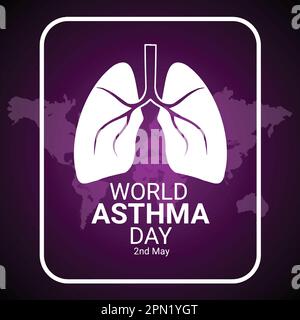 World Asthma Day Design, Vektordarstellung EPS10 grafischer Hintergrund Stock Vektor