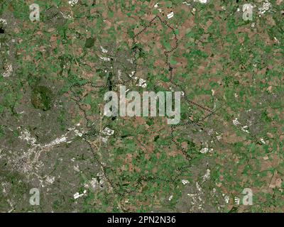 North Warwickshire, nicht-Metropolitan District of England - Großbritannien. Satellitenkarte mit niedriger Auflösung Stockfoto