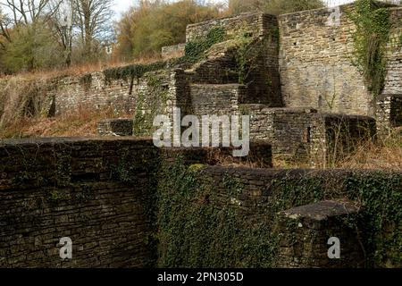 Darkhill Iron Works, die Wiege der indistrischen Stahlherstellung, Forest of Dean, Gloucestershire. UK Stockfoto