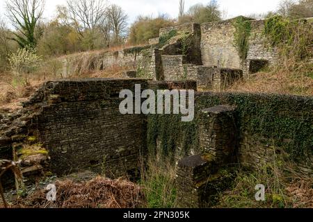 Darkhill Iron Works, die Wiege der indistrischen Stahlherstellung, Forest of Dean, Gloucestershire. UK Stockfoto