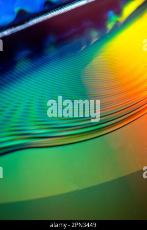 Holografischer, glänzender, abstrakter Hintergrund mit Wassertextur Visual Wave Stockfoto