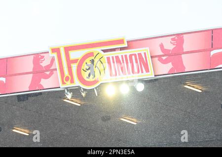 Berlin, Deutschland. 16. April 2023. Berlin, Deutschland. April 16. 2023: Ein allgemeiner Blick auf das Stadion während des Spiels Bundesliga - 1. FC Union Berlin gegen VfL Bochum - an der Alten Foersterei. Berlin, Deutschland. (Ryan Sleiman /SPP) Guthaben: SPP Sport Press Photo. Alamy Live News Stockfoto