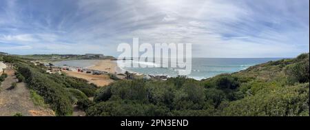 Marokko, Afrika: Blick auf Cape Spartel, Vorgebirge am Eingang zur Straße von Gibraltar, dem nordwestlichsten Punkt Afrikas Stockfoto