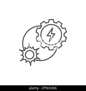 Lineares Vektorsymbol für Sonnenenergie Stock Vektor