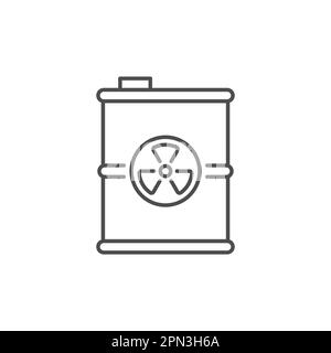 Lineares Vektorsymbol für toxischen Zylinder Stock Vektor