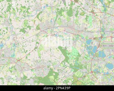 Windsor und Maidenhead, Großstadtbezirk von England - Großbritannien. Straßenkarte Öffnen Stockfoto