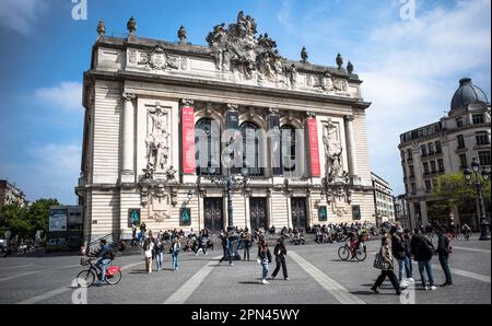 LILLE-THEATER AUCH "GRAND THÉÂTRE" GENANNT, ERBAUT 1923 IM BELLE EPOQUE-BEAUX ARTS-STIL DES ARCHITEKTEN L. M. CORDONNIER-LILLE OPÉRA FRANCE © FOTOGRAFIE : FRÉDÉRIC BEAUMONT Stockfoto