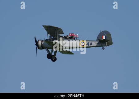 Fairey Swordfish 1, WS856, W5856, 4A, G-BMGC, Shuttleworth Air Display, Old Warden, England, Stockfoto