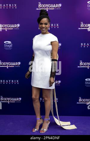 UTRECHT - Carolina Dijkhuizen auf dem roten Teppich für die Premiere des Musicals The Bodyguard im Beatrix Theater. ANP SANDER KONING niederlande raus - belgien raus Stockfoto