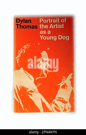 Dylan Thomas - Porträt des Künstlers als junger Hund. Taschenbuch auf weißem Hintergrund, Studioeinrichtung Stockfoto