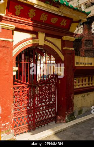 Vordereingang des Sin Sze Si Ya Tempels, Kuala Lumpur, Malaysia Stockfoto