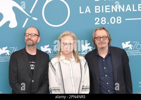 „The Laundromat“ Gary Oldman Meryl Streep Regisseur Steven Soderbergh Venice Filmfestival 2019 Stockfoto