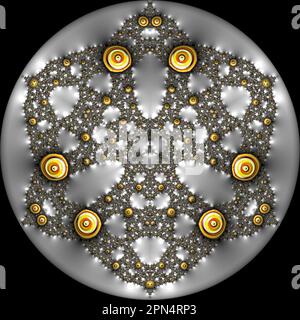 Fraktaler Komplex – Mandelbrot-Set-Detail, digitale Grafiken für kreatives Design Stockfoto