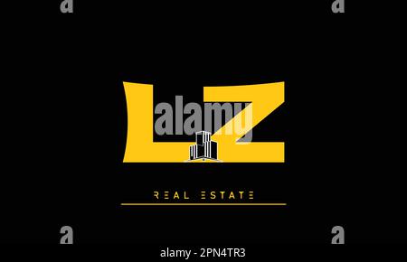 Real Estate Briefen Modern Creative Logo LZ , ZL Stock Vektor