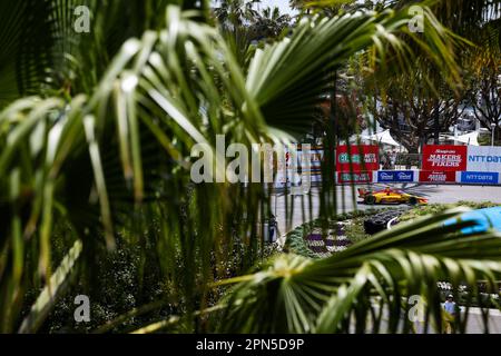 Long Beach, USA. 16. April 2023. 28 GROSJEAN Romain (Fra), Andretti Autosport, Dallara IR18 Honda, Action während des Acura Grand Prix von Long Beach 2023, 3. Runde der 2023 NTT IndyCar-Serie, vom 14. Bis 16. April 2023 auf den Straßen von Long Beach, in Long Beach, Kalifornien, Vereinigte Staaten von Amerika - Photo Florent Gooden/DPPI Credit: DPPI Media/Alamy Live News Stockfoto