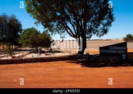 Hundefriedhof - Corrigin - Westaustralien Stockfoto