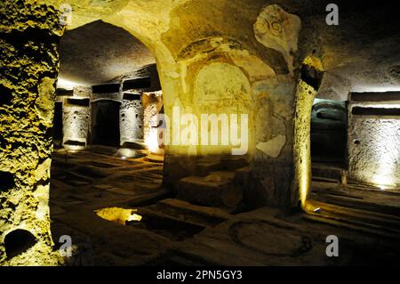 Catacombe di San Gennaro, Katakomben, Neapel, Kampanien, Italien Stockfoto