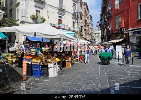 Il Mercato di Pignasecca, Wochenmarkt, Straßenmarkt, Neapel, Kampanien, Italien Stockfoto