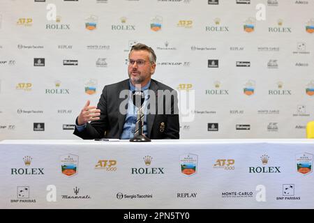 Monaco, Monaco. 16. April 2023. MONACO, Monte Carlo, 16. April 2023; David Massey, Direktor des Monte Carlo Rolex Master, Tennisturnier im Monte Carlo Tennis Club am 16. April 2023 - Bild und Copyright Thierry CARPICO/ATP Images (CARPICO Thierry/ATP/SPP). Kredit: SPP Sport Press Photo. Alamy Live News Stockfoto