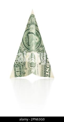 Dollar-Bill-Weltraumrakete Stockfoto