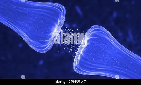 Neuronal und Synapse Activity Medical Stockfoto