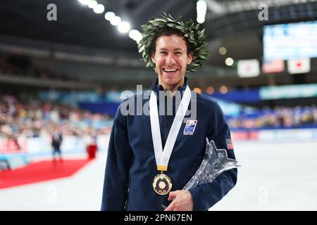 Tokio, Japan. 15. April 2023. Jason Brown (USA) Figure Skating : ISU World Team Trophy in Figure Skating 2023 Preisverleihung im Tokyo Gymnasium in Tokio, Japan . Kredit: Naoki Morita/AFLO SPORT/Alamy Live News Stockfoto